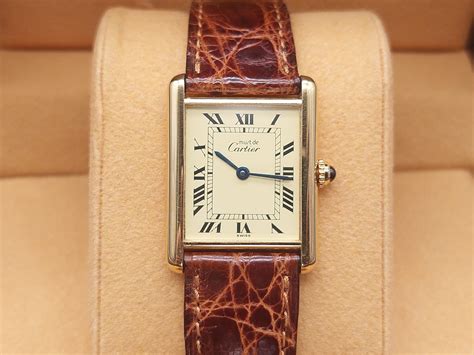 cartier tank vermeil trinity dial|cartier 590005 price.